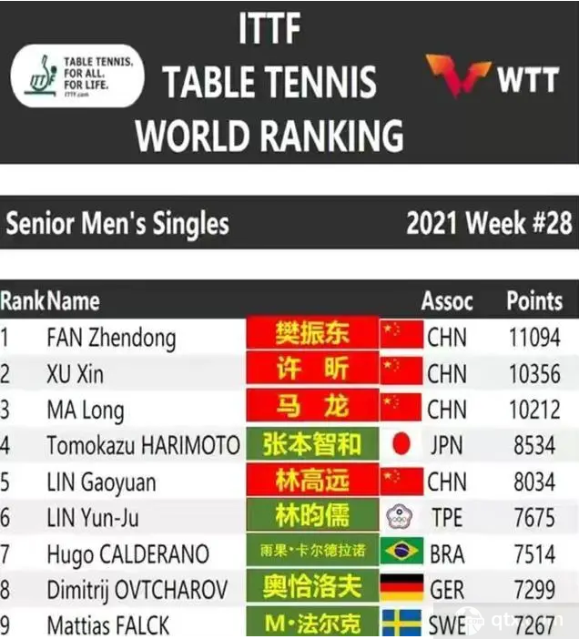 乒乓球女单世界排名_乒乓球女单世界排名2022